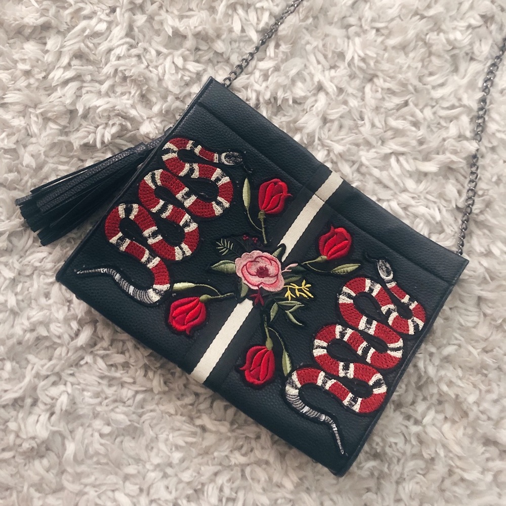 Snake Patch Crossbody/Clutch